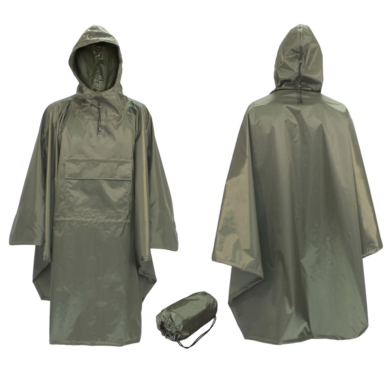 Regenponcho wasserdicht aus 100% Nylon Inkl. Tragetasche