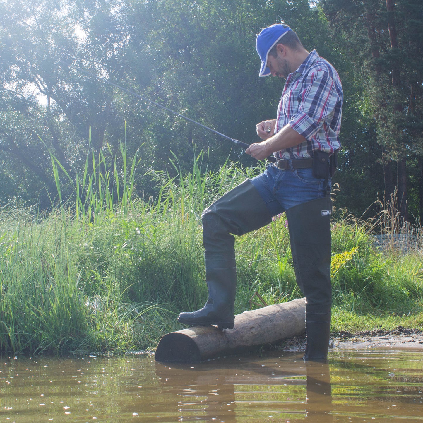 Watstiefel Herren mit Stiefel Wathose Gr. 38-47 - FortMen