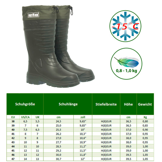 Gummistiefel Herren Damen EVA Thermo Stiefel 38-47 - FortMen
