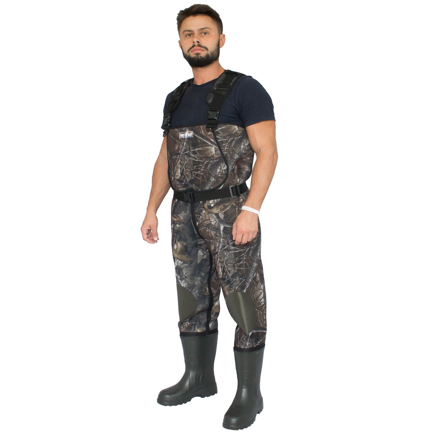 Wathose Neopren 5mm Herren mit Stiefel Gr 41-47 - FortMen