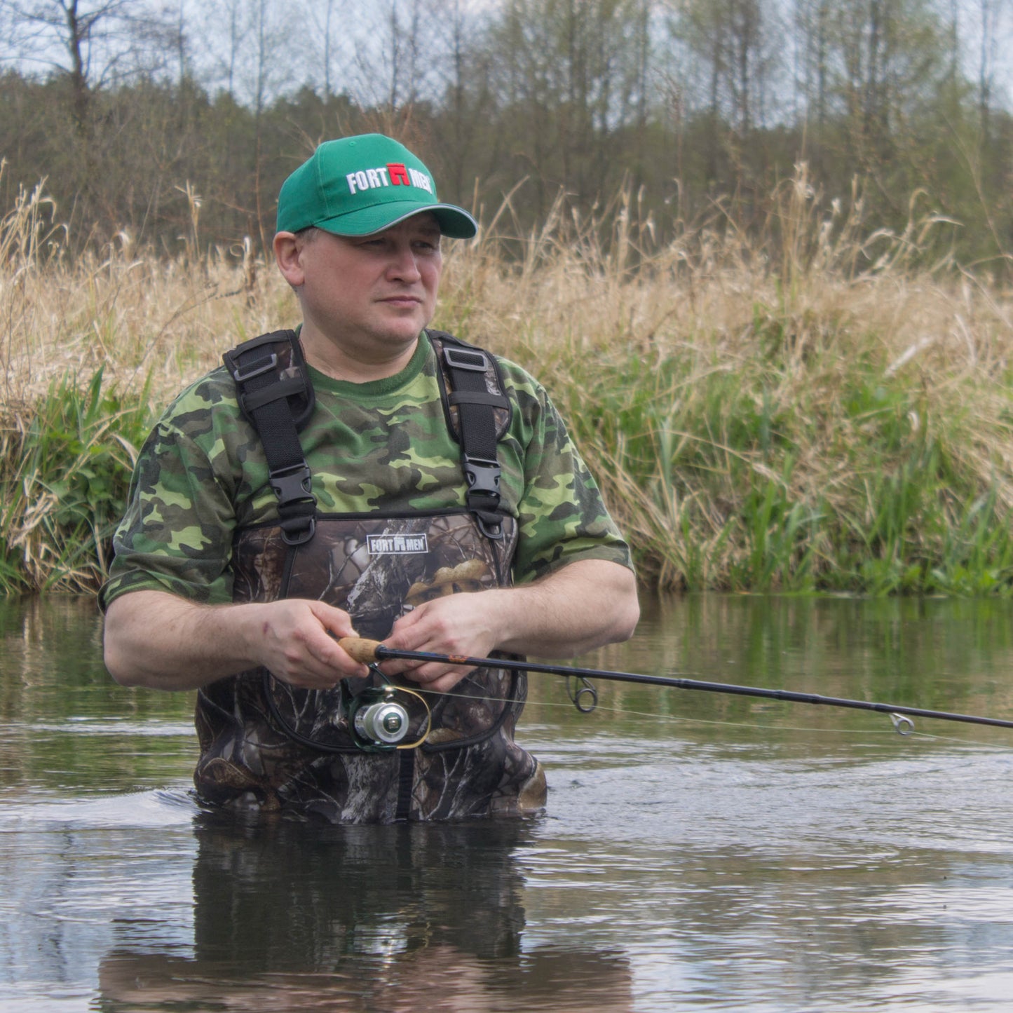 Wathose Neopren 5mm Herren mit Stiefel Gr 41-47 - FortMen