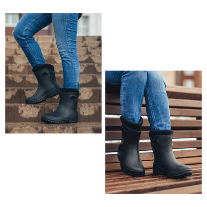 Leichte Gummistiefel Damen Gr. 36-41  gefütterte Regenstiefel