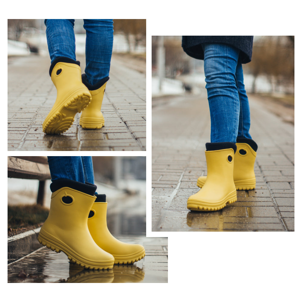 Leichte Gummistiefel Damen Gr. 36-41  gefütterte Regenstiefel