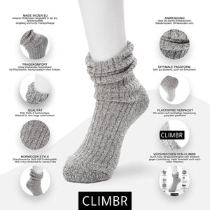 CLIMBR - Warme Norweger Herren Socken Gr. 39-50 Wollsocken Winter
