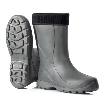Federleichte Gummistiefel gefütterte Damen Winter Regen Thermo Stiefel Gr 36-42 - CLIMBR®