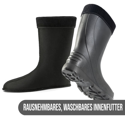 Federleichte Gummistiefel gefütterte Damen Winter Regen Thermo Stiefel Gr 36-42 - CLIMBR®