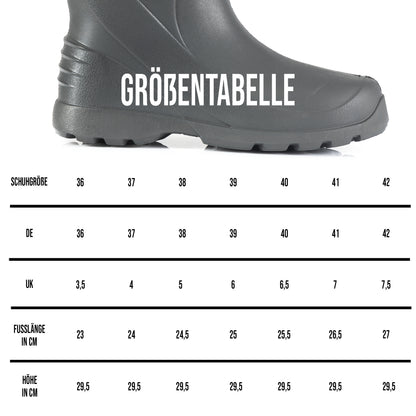 Federleichte Gummistiefel gefütterte Damen Winter Regen Thermo Stiefel Gr 36-42 - CLIMBR®