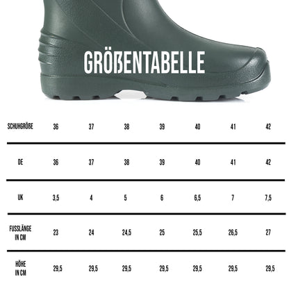 Federleichte Gummistiefel gefütterte Damen Winter Regen Thermo Stiefel Gr 36-42 - CLIMBR®