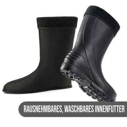 Federleichte Gummistiefel gefütterte Damen Winter Regen Thermo Stiefel Gr 36-42 - CLIMBR®