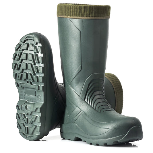 Federleichte gefütterte EVA Gummistiefel Herren 40-47 Thermo Arbeits Stiefel - CLIMBR®