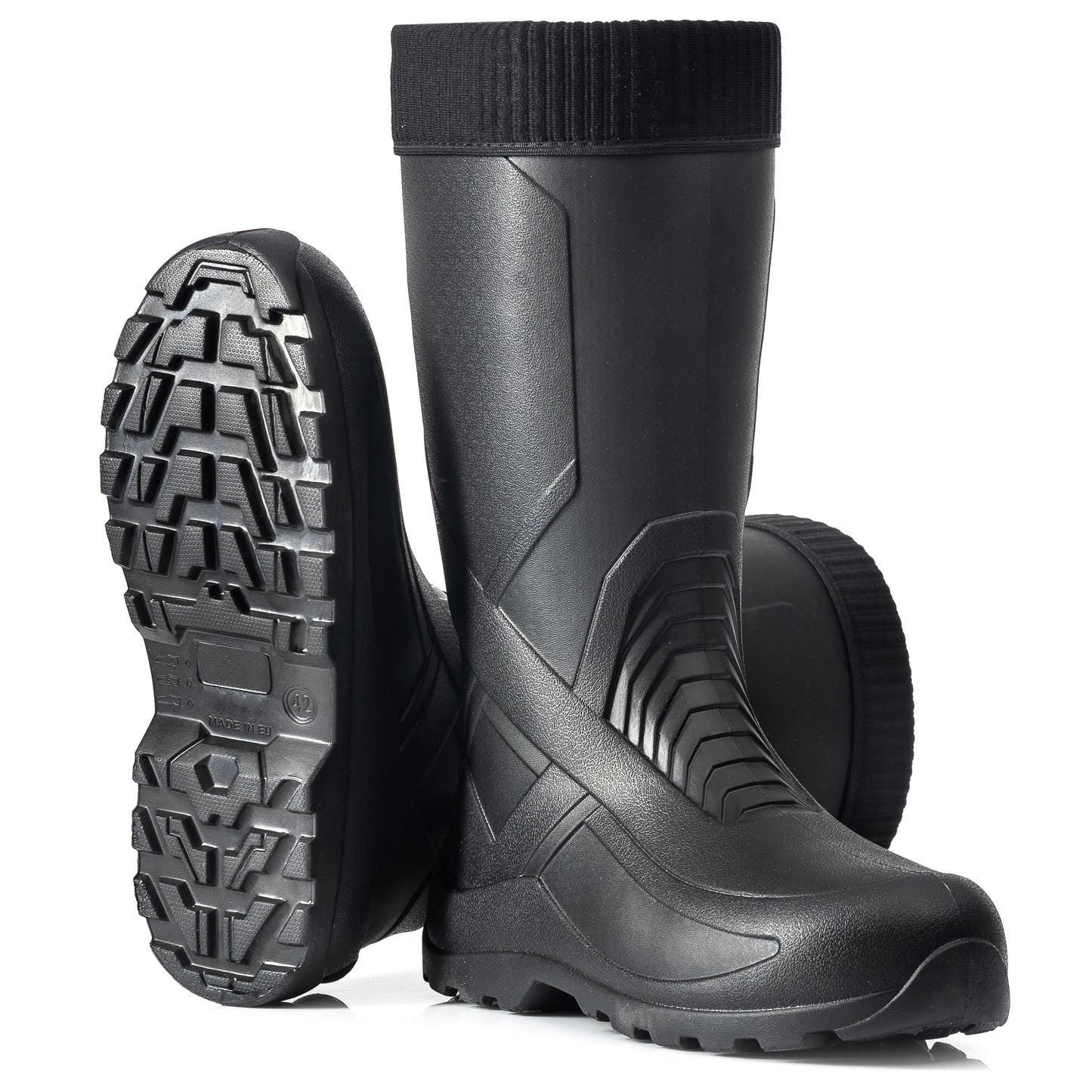 Federleichte gefütterte EVA Gummistiefel Herren 40-47 Thermo Arbeits Stiefel - CLIMBR®