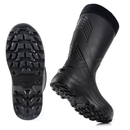 Federleichte gefütterte EVA Gummistiefel Herren 40-47 Thermo Arbeits Stiefel - CLIMBR®