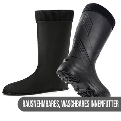 Federleichte gefütterte EVA Gummistiefel Herren 40-47 Thermo Arbeits Stiefel - CLIMBR®