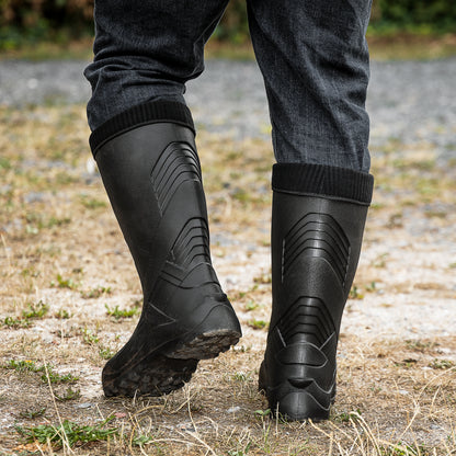 Federleichte gefütterte EVA Gummistiefel Herren 40-47 Thermo Arbeits Stiefel - CLIMBR®