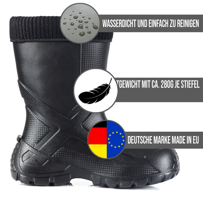 Superleichte gefütterte EVA Gummistiefel Herren Thermo Arbeitsstiefel - CLIMBR®
