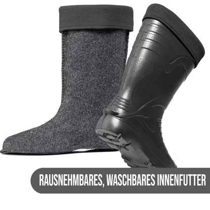 Ultraleichte gefütterte Gummistiefel Herren EVA Gr 40-49 Thermo Winter Arbeit Stiefel - CLIMBR®