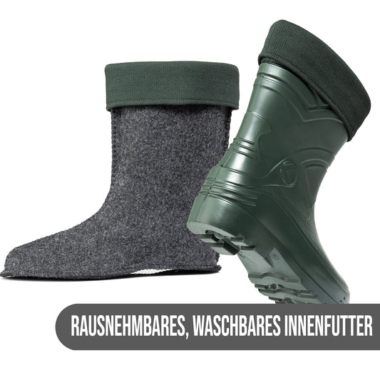 Ultraleichte gefütterte Gummistiefel Herren EVA Gr 40-49 Thermo Winter Arbeit Stiefel - CLIMBR®